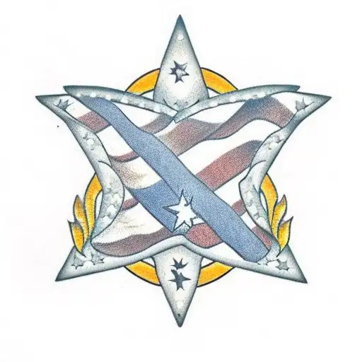 tennessee stars state flag tattoo design idea