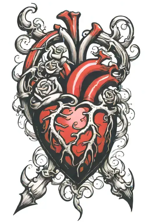 Heart ATTACK  tattoo design idea