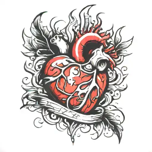 Heart ATTACK tattoo design idea