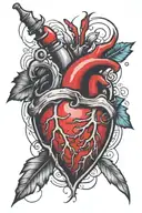 Heart ATTACK  tattoo design idea
