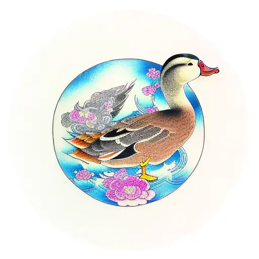 duck  tattoo design idea