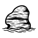 sea rock in the harsh sea tattoo design idea