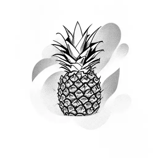 Pineapple tattoo design idea