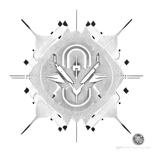 cyber sigilism forearm   tattoo design idea