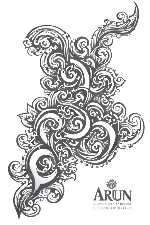 arjun tattoo design idea