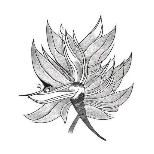 Bird of Paradise tattoo design idea