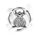 tombstone tattoo design idea