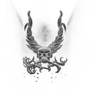 tombstone tattoo design idea