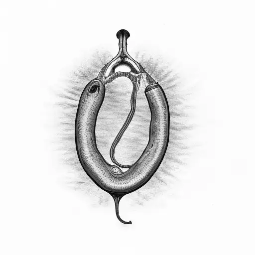 kidney bean with human characteristics  tattoo design idea