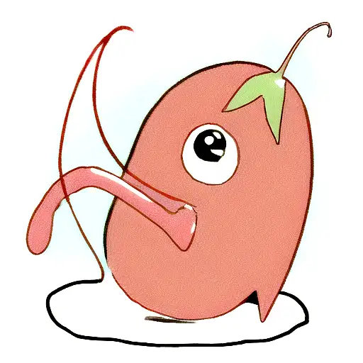 kidney bean with human characteristics  tattoo design idea