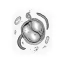 kidney bean with human characteristics  tattoo design idea