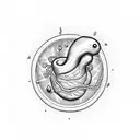 kidney bean with human characteristics  tattoo design idea