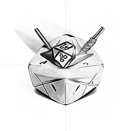 Devils roll the dice, Angels roll their eyes tattoo design idea