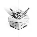 Devils roll the dice, Angels roll their eyes tattoo design idea