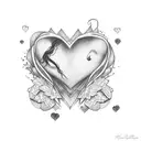 Amy with a broken heart tattoo design idea