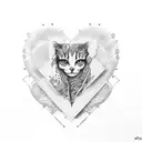 Amy with a broken heart tattoo design idea