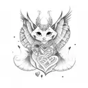 Amy with a broken heart tattoo design idea