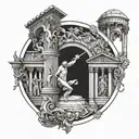 ancient rome themes tattoo design idea
