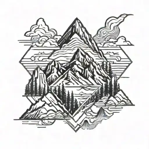 above and beyond mountain rentals tattoo design idea