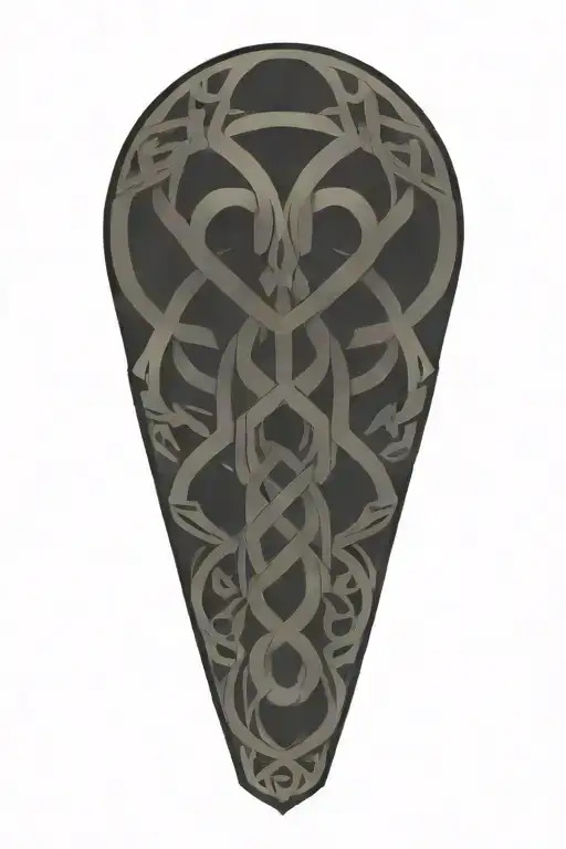 authentic Celtic knot with dragon and celtic patterns tattoo design idea