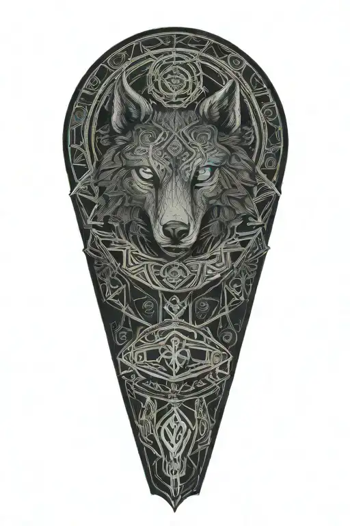 Celtic wolf, Celtic raven, celtic patterns, dara knot tattoo design idea
