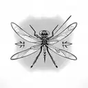 dragonfly, music, dandelion  tattoo design idea