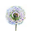 dandelion,  the word Dream,   watercolor,  dragonfly, music tattoo design idea