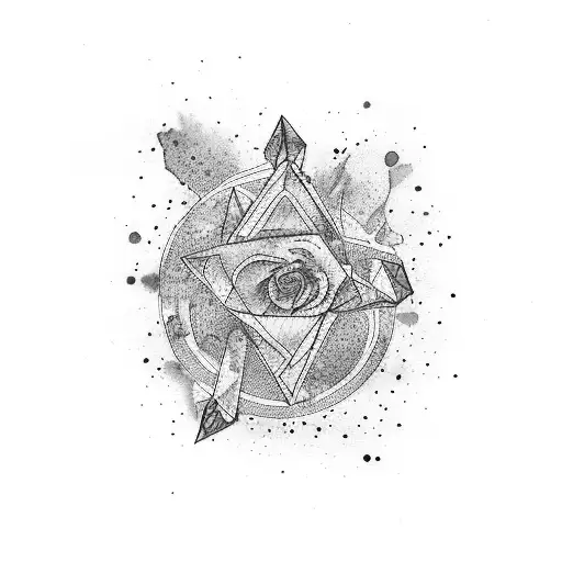 A stack of books with vibrant watercolor splashes tattoo design idea