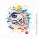 A stack of books with vibrant watercolor splashes tattoo design idea