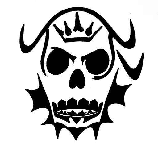 undead king tattoo design idea