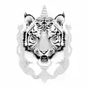 tiger and dragon tattoo design idea