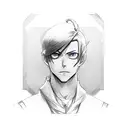 A sketch-style portrait of Jhin, Lucian, and Ezreal tattoo design idea
