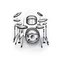 drum tattoo design idea