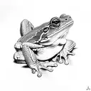 black and white tree frog tattoo design idea