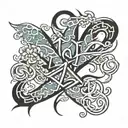 Chinese words"peace  tattoo design idea