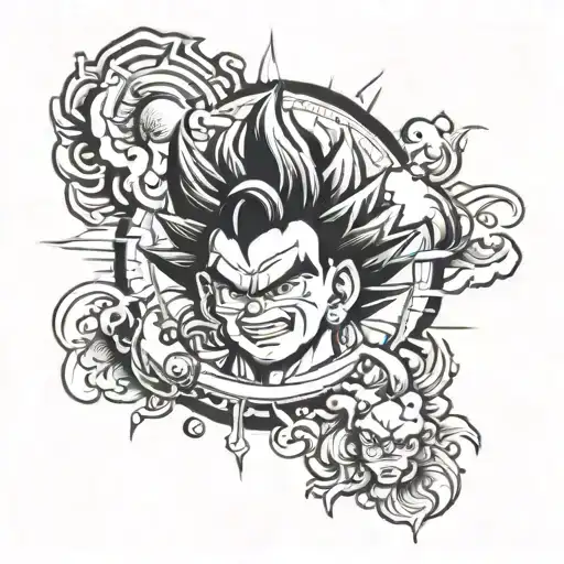 Saiyan tattoo design idea