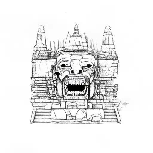 Mayan borneo tattoo design idea