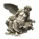 even statues crumble when they're made to wait tattoo design idea