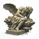 even statues crumble when they're made to wait tattoo design idea