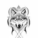 wolf with wings for they back tattoo design idea
