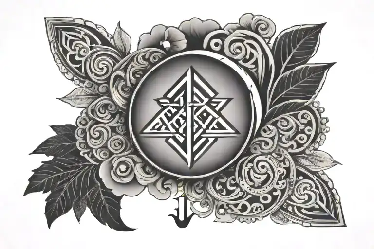 anxiety acupuncture strength symbol tattoo design idea