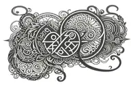anxiety acupuncture strength symbol tattoo design idea