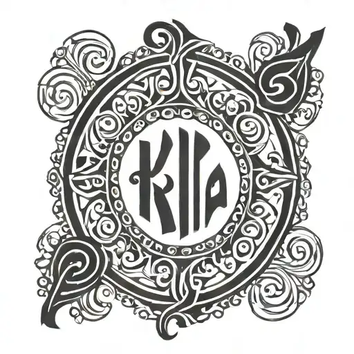 krishna name written tattoo design idea