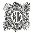 krishna name written tattoo design idea