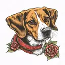 beagle dog tattoo design idea