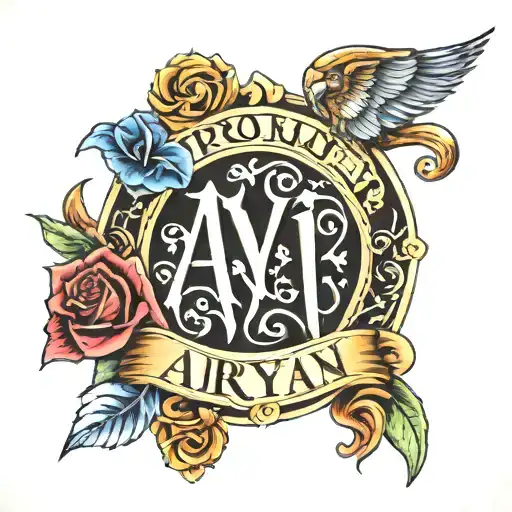 aryan name tattoo tattoo design idea
