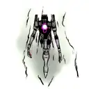 cybernetic horror  tattoo design idea