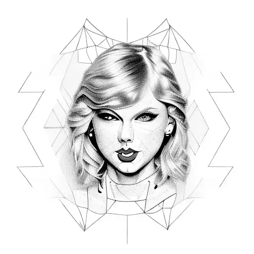 Taylor Swift Face tattoo design idea