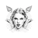 Taylor Swift Face tattoo design idea