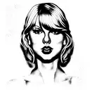 Taylor Swift Face tattoo design idea